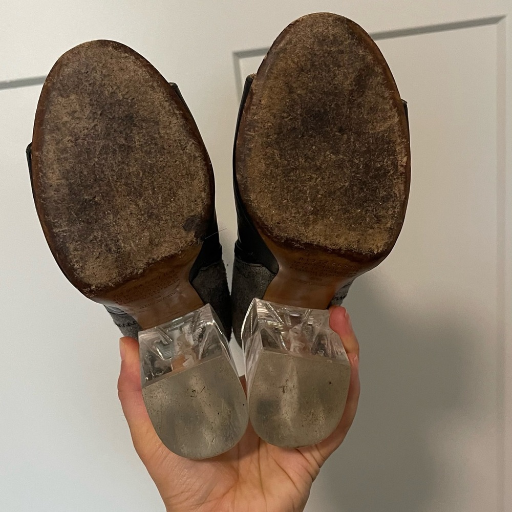 MAISON MARGIELA SS18 TRANSPARENT BLOCK BOOTIES - Picture 4 of 5